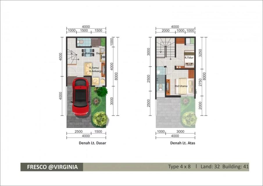 Fresco Parade Virginia Tipe lebar 4 Standar